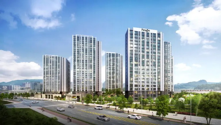 ’회천중앙역 파라곤’ 투시도 (사진제공=라인그룹)