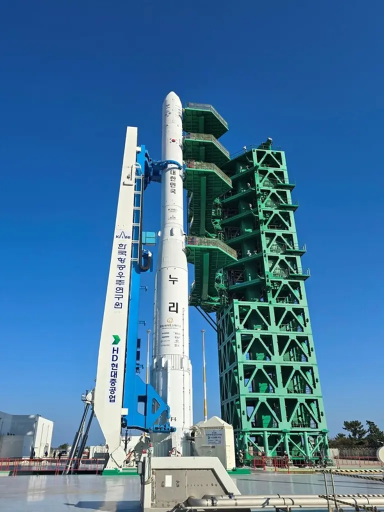 HD현대중공업이 구축ㆍ운용한 누리호 발사대시스템. HD현대중공업 제공.