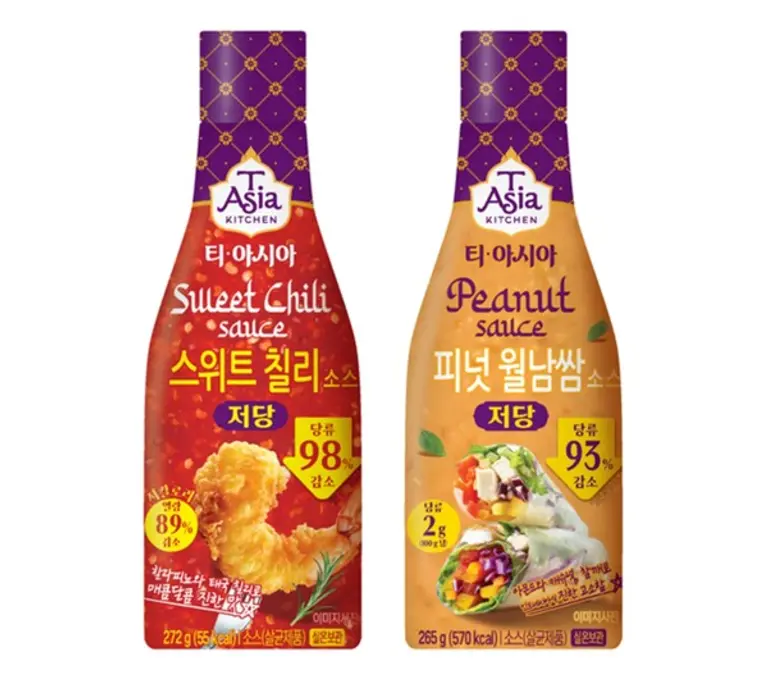 티아시아가 출시한 저당 디핑 소스 2종. (사진=티아시아)
