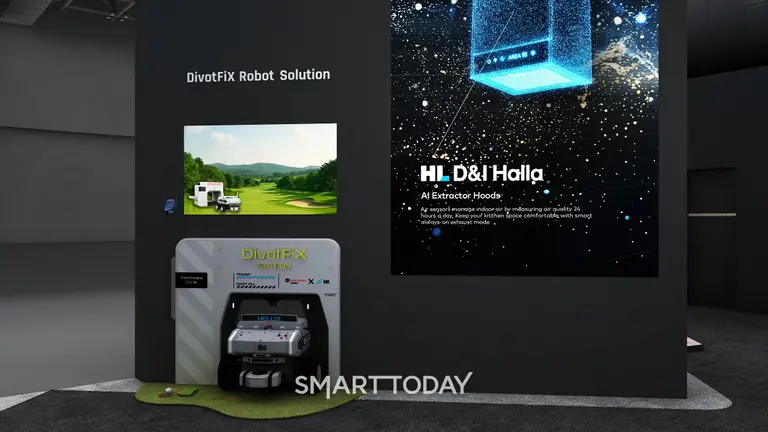 CES에 전시중인 디봇픽스 (사진제공=HL D&I한라)