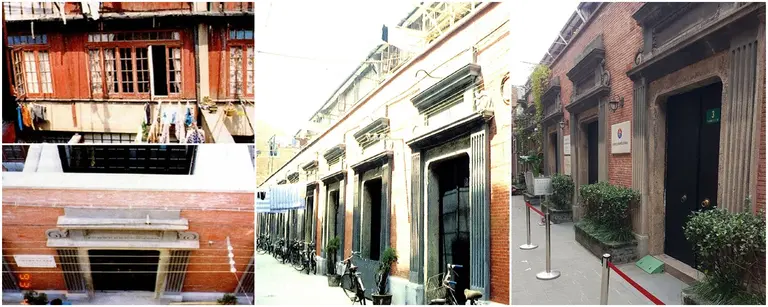 상하이 대한민국 임시정부 청사 복원 전, 후 모습. 왼쪽부터 복원전, 복원직후(1993년), 최근 모습. 삼성물산 제공