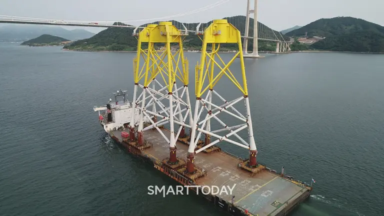 하부자켓운송 모습 (사진=현대스틸산업)