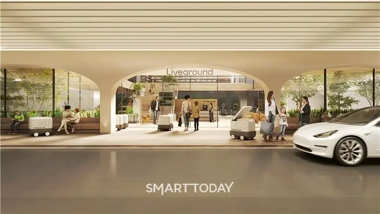 미래형 커뮤니티 허브 ‘Welcome Concourse’ 투시도 (사진=롯데건설)