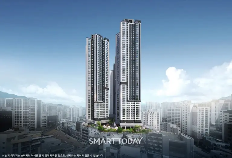 금정산 하늘채 루미엘 주경 투시도