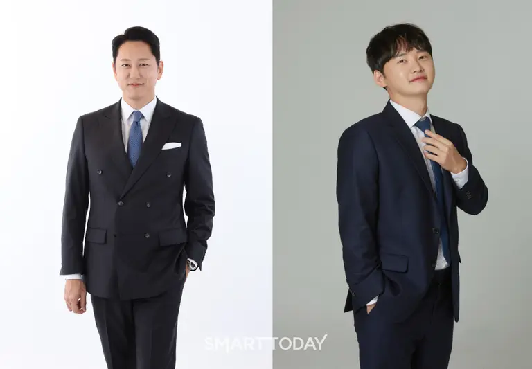 한석준 아나운서(왼쪽)와 박세영 아이비클래스 대표 (사진제공=클래스어라운드)