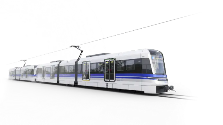 현대로템이 공급하는 캐나다 에드먼턴 경전철 조감도. 현대로템 제공