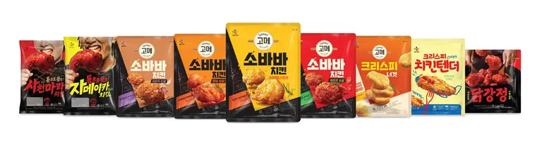 신제품 4종을 포함한 CJ제일제당의 치킨 제품들. (사진=CJ제일제당)