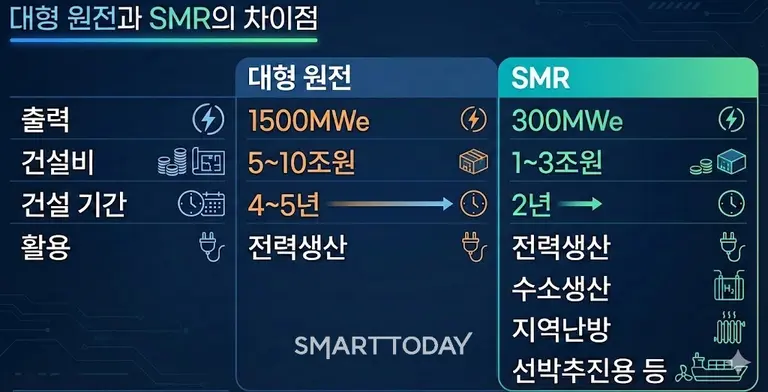 대형 원전과 SMR의 차이점