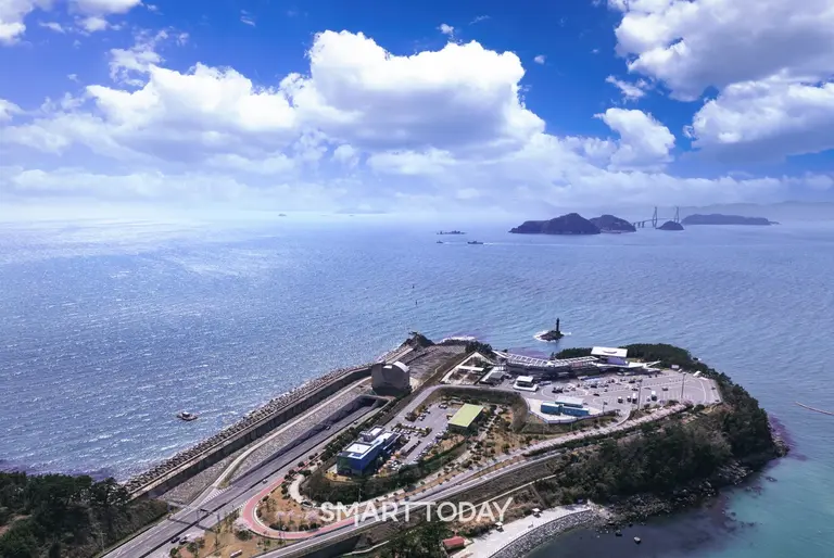 대우건설이 시공한 거가대로 침매터널 구간 전경 (사진=대우건설)