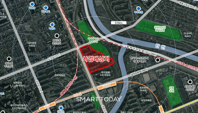 대치우성1차·쌍용2차아파트 통합재건축 위치도 (출처=서울시)