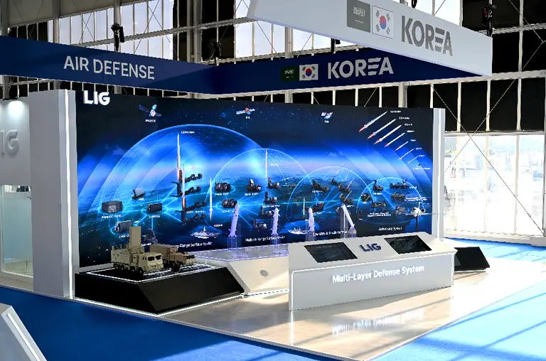 LIG넥스원 ‘WDS 2026’ 부스 모습. LIG넥스원 제공