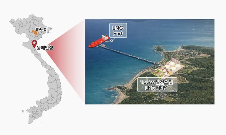 베트남 응에안성 뀐랍 LNG 발전 사업 조감도. SK이노베이션 제공