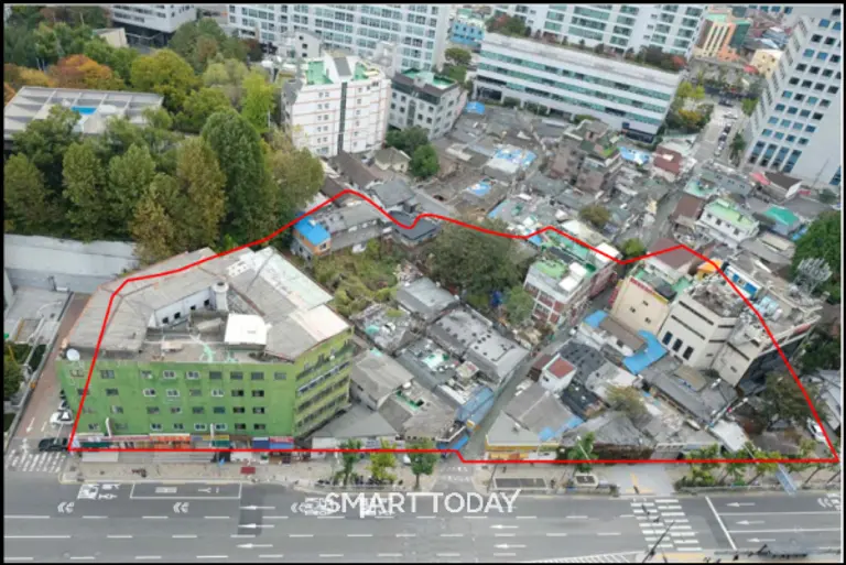 마포로5구역 제2지구 현장 전경.