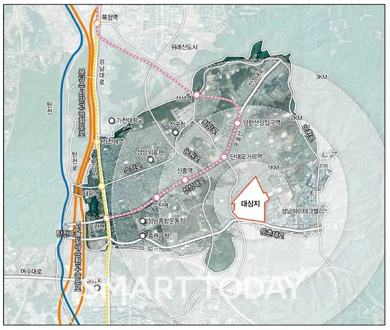 경기 성남 상대원2구역 위치도. 출처=LH