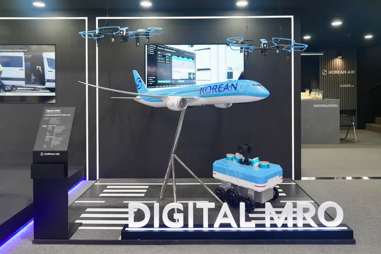 대한항공의 군집비행드론 기술 기반 항공기 MRO(유지·보수·정비). 대한항공 제공