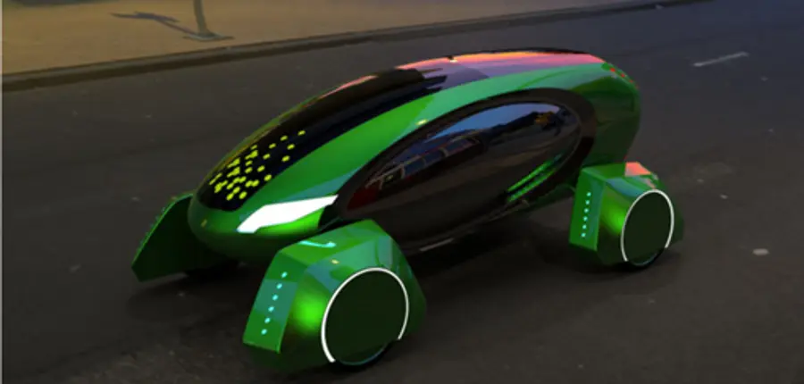 유럽 최초의 도로용 자율형 배달봇이 글래스고 SEC에서 열린 스코틀랜드 커넥티드 자율주행차(CAV) 행사에서 시연되고 있다.