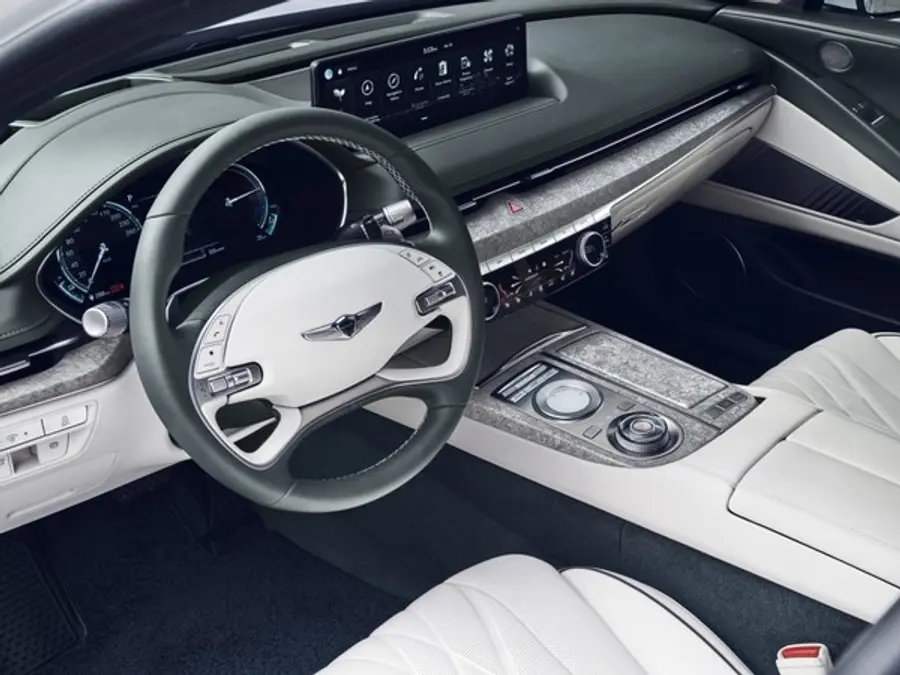 제네시스 G80 전동화 모델 실내. 사진: 현대자동차