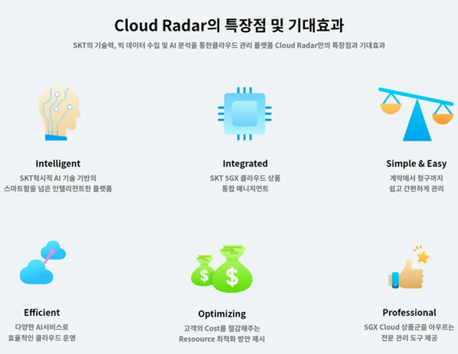 자료: SKT 클라우드 레이다 홈페이지 캡처
