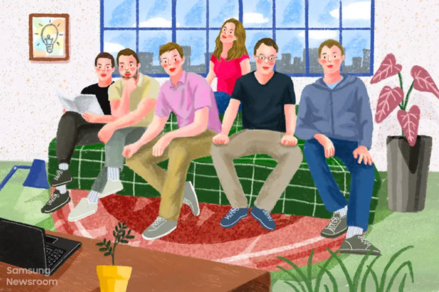 ◇시각 지능 기술을 연구하고 있는 삼성전자 우크라이나 연구소 (Samsung R&D Institute Ukraine) 연구원들.(그림:삼성전자)