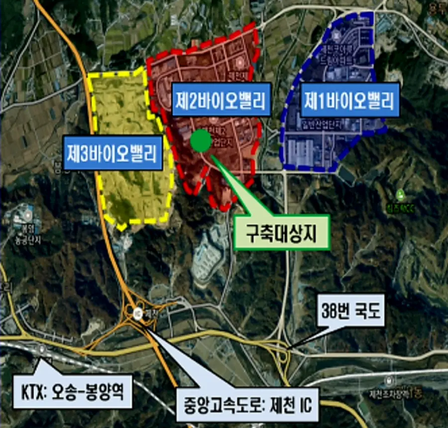 ◇중부권 스마트공장 테스트베드가 구축될 충북 제천시 제2바이오벨리 (자료: 충북도)