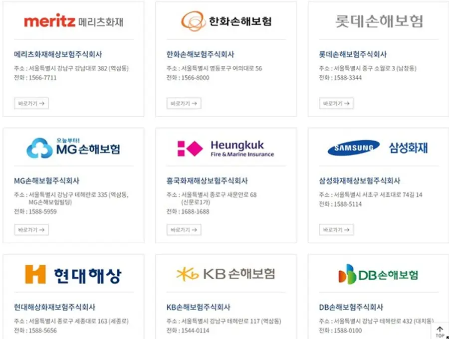  *손보협회 주요 회원사
