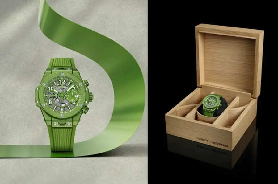 위블로가 네스프레서와 함께 만든 럭셔리 시계 '빅뱅 유니콘 네스프레소 오리진'(사진제공. 위블로)