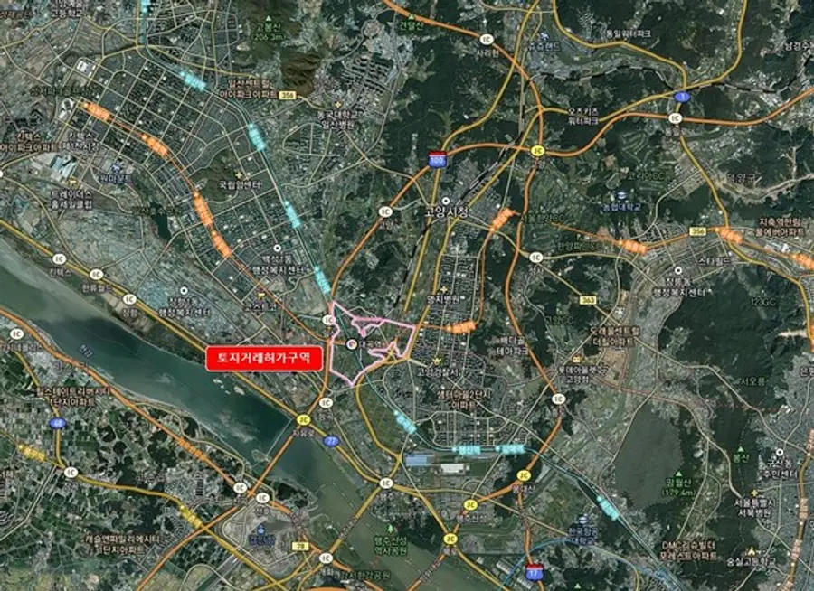 토지거래허가구역으로 지정된 경기도 고양시 덕약구 일원(사진. 경기도)