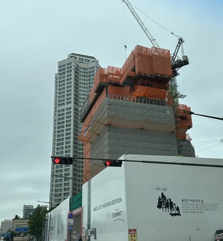 용산 호반써밋 에이디션 건설현장 전경