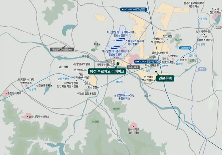 탕정 푸르지오 리버파크 지역도 (사진제공. 대우건설)