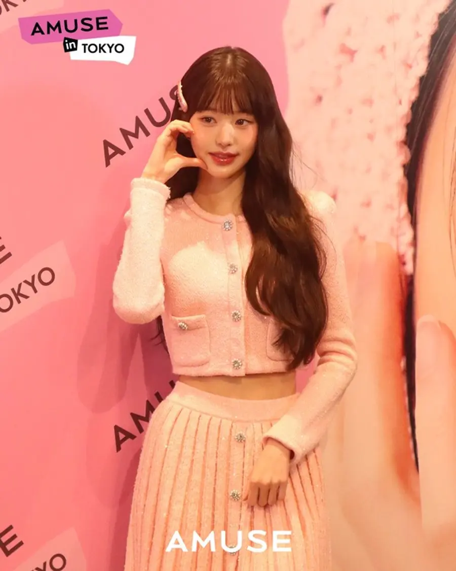 뷰티브랜드 어뮤즈의 일본 팝업행사에 참석한 아이브 멤퍼 장원영 (사진제공. 어뮤즈)