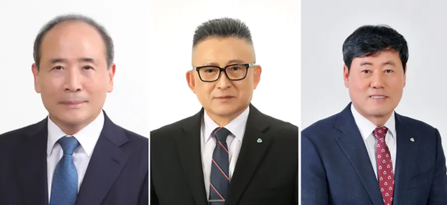 왼쪽부터 송호선 MG신용정보 대표, 용화식 송정군자 새마을금고 이사장, 우기만 남원 새마을금고 이사장.