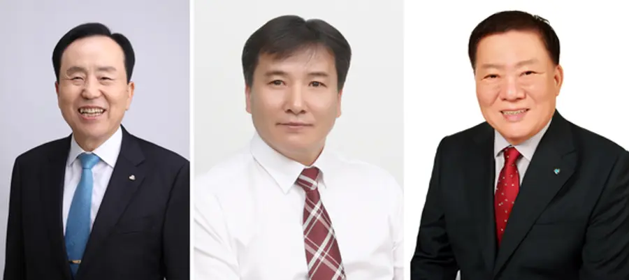 왼쪽부터 이순수 전 안양남부 새마을금고 이사장, 이현희 북경주 새마을금고 이사장, 최천만 부평 새마을금고 이사장