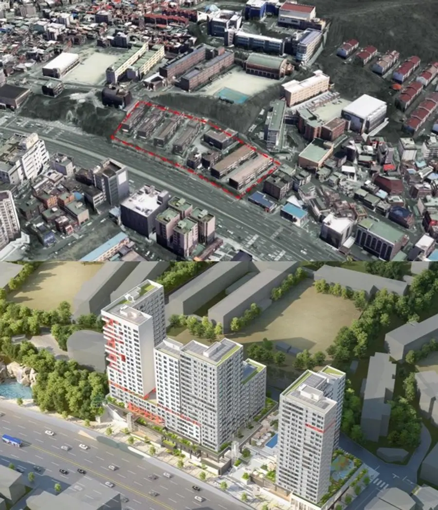 시흥3동 모아주택 정비전·후 조감도 (사진=서울시)