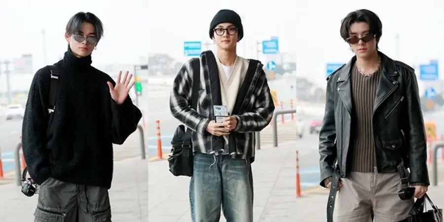 왼쪽부터 니키 착용(블랑 G13) / 정원 착용(본조 01) / 제이크 착용(보이드 KC6)