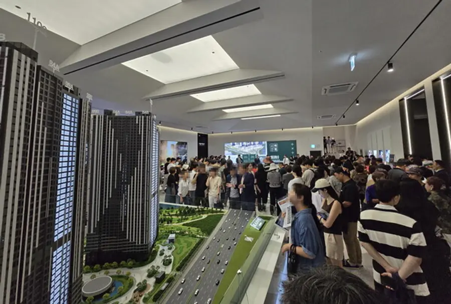 고양 장항 카이브 유보라 견본주택에 많은 인파가 몰렸다. (사진제공. 반도건설)