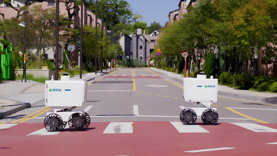 모빈 로봇배송 이미지(사진제공=현대건설)