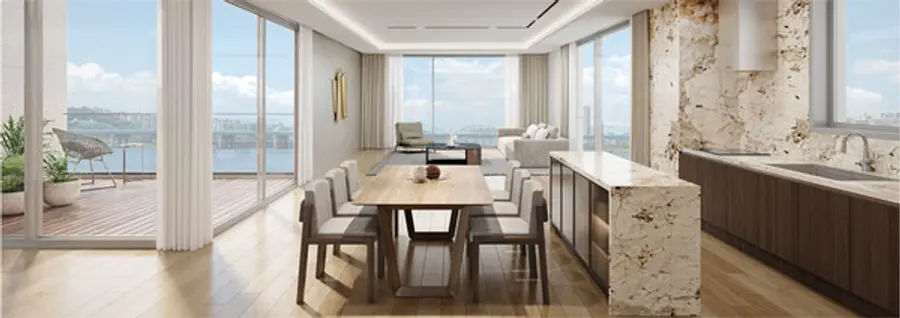 현대건설이 한남4구역에 천장고 2.7m와 높이 2.5m의 조망형 창호를 제안했다. (사진제공=현대건설)