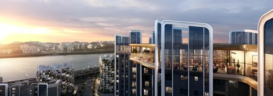 래미안 글로우힐즈 한남 스카이 커뮤니티에서 바라본 조망 (사진=삼성물산)