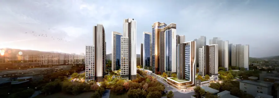 명일동 삼익맨숀아파트 재건축정비사업 '써밋 이스티지' 투시도 (사진제공=대우건설)