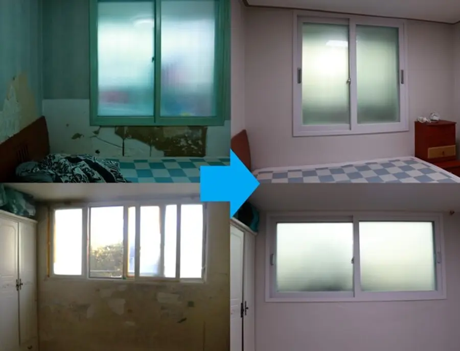 에너지 취약가정의 에너지효율개선 전과 후 (사진제공=한국해비타트)