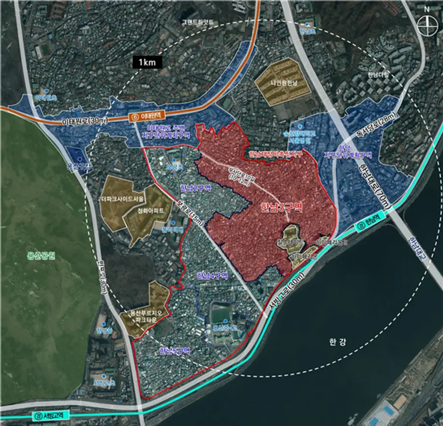 한남3재정비촉진구역 위치도 (사진=서울시)