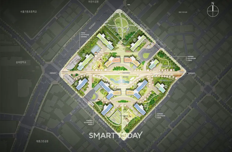 가락극동아파트 재건축 정비사업 배치도 (사진=서울시)