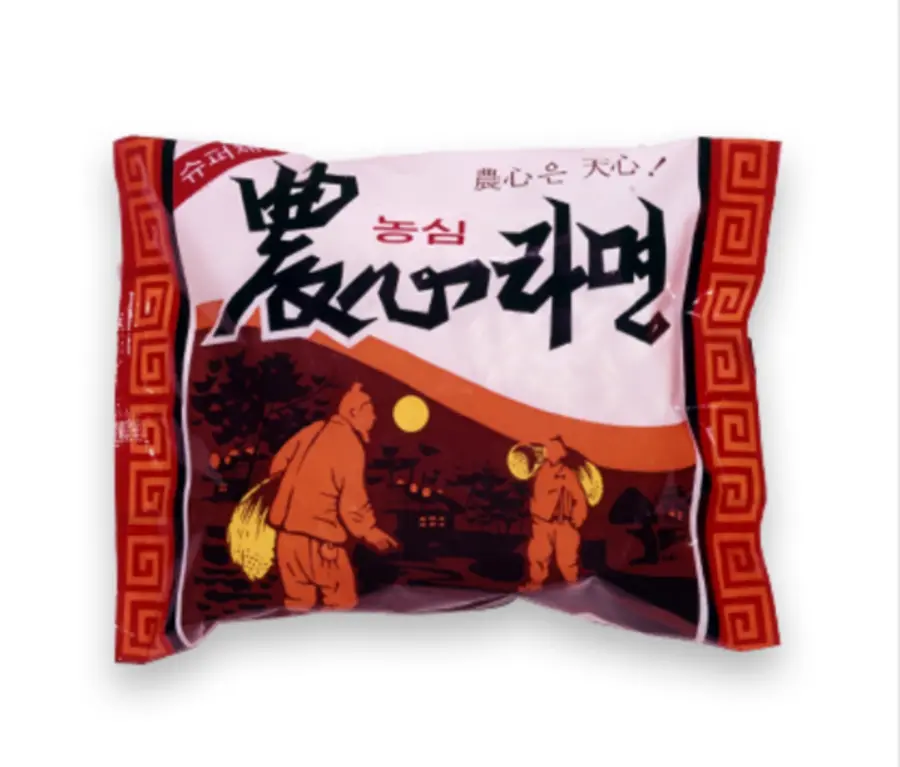 1975년 출시 당시의 농심라면 패키징