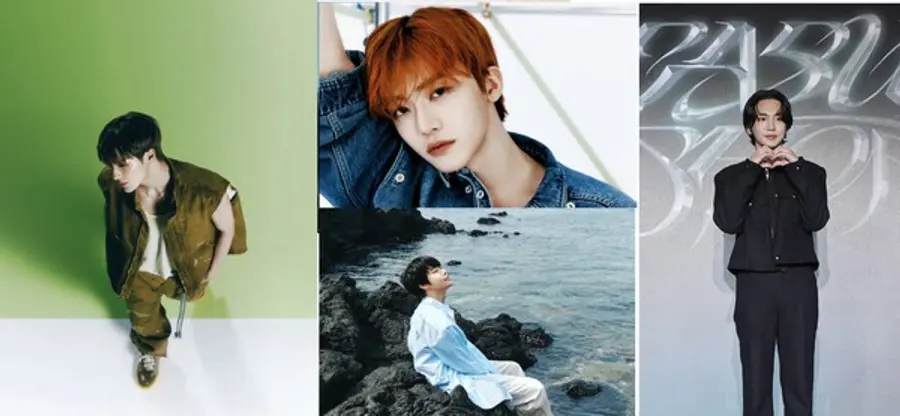 NCT멤버 제노, 재민, 도영, 샤이니키(왼쪽부터)