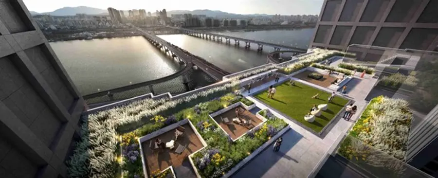 광나루현대 리모델링 옥상정원 라운지 (사진=삼성물산)