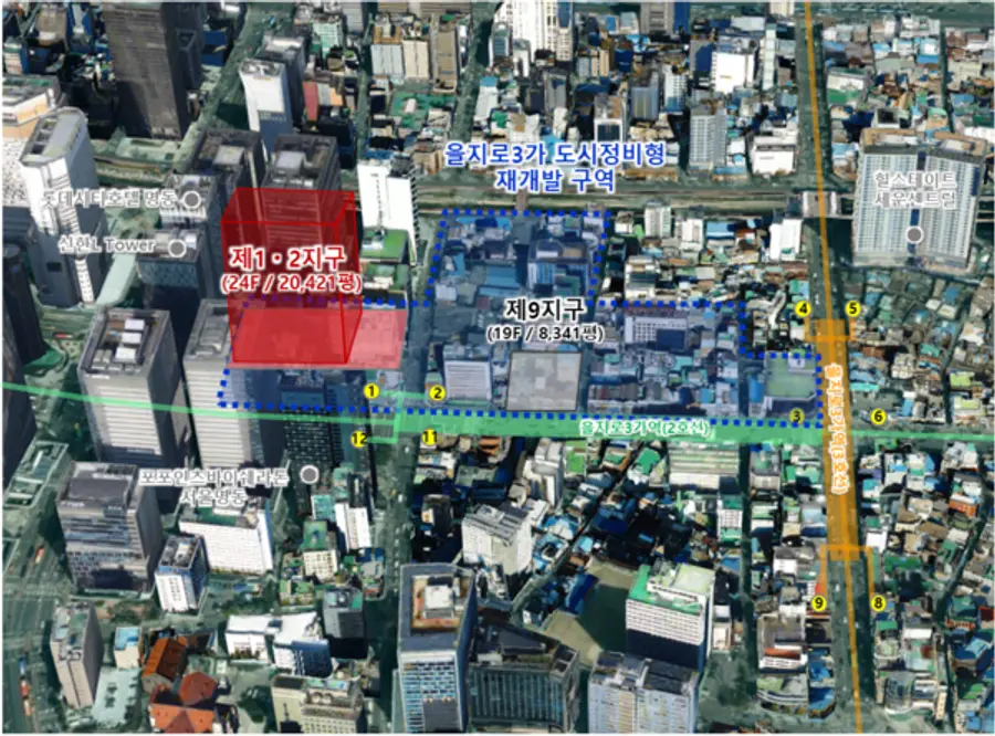 을지로12지구 위치도 (사진제공=자이에스앤디)