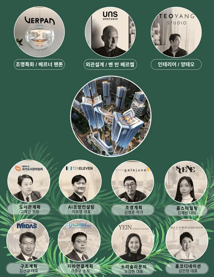 오티에르 용산에 참여하는 국내외 마스터 11인 (사진제공=포스코이앤씨)