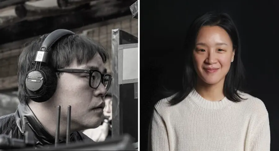 씨네규브 25주년 기념 단편 앤솔로지 영화 제작에 참여하는 이종필(왼쪽)·윤가은 감독 (사진=티캐스트)