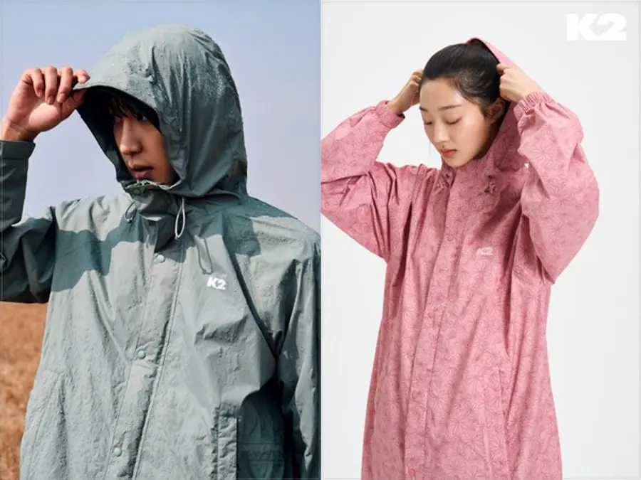 장마철 도심·아웃도어 겸용 ‘레인코트’ (사진=K2)