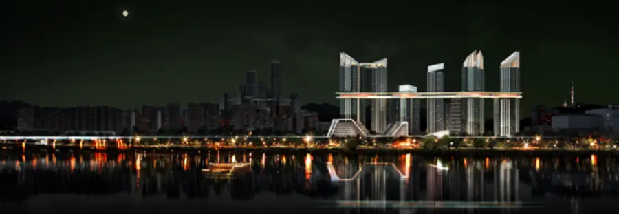 HDC현대산업개발이 용산 정비창 전면 1구역 재개발 구역에 제시한 조감도 